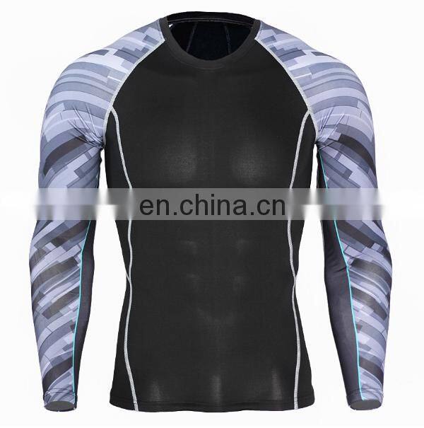 Hot sale wholesale long sleeve fitness compression wear for men
