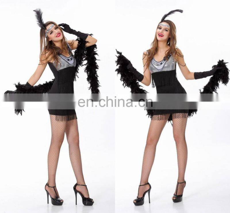 Women sexy black tight dresses costumes