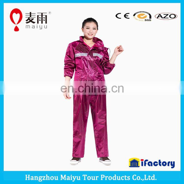 maiyu 170T/90T/210T polyester firm waterproof breathable rain suit