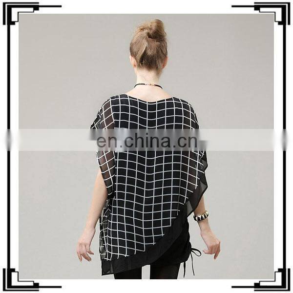 Ladies Fashion Elegant casual dress prints chiffion women dresses