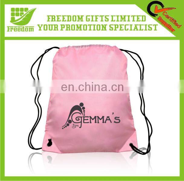 Customized Logo Printed Polyester Cinch Backpack
