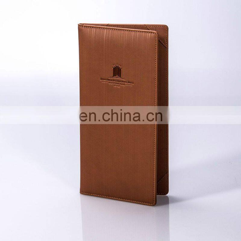 New Popular Resturant Wine Menu Quality Leather Flip Menu Holder