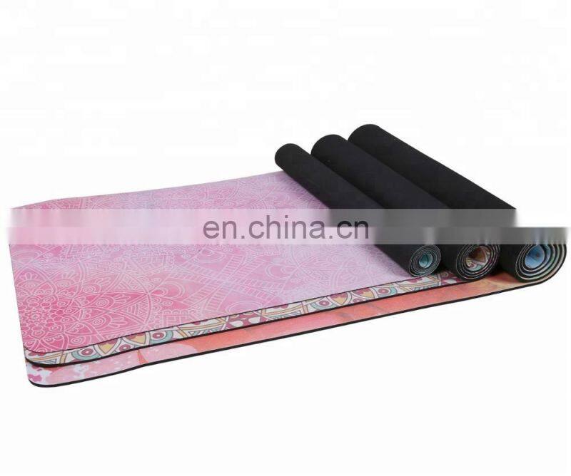 ECO High Quality Natural Rubber Fabric Print Yoga Mat Non Slip Mat