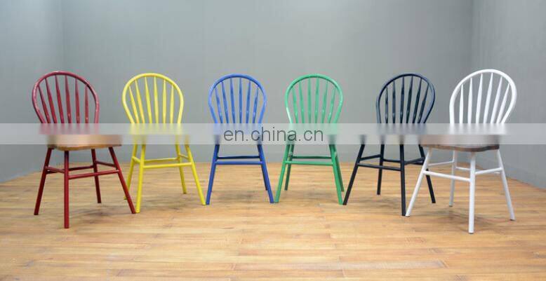 Vintage dessert shop chair hotel real wood soft cushion leisure chair office cafe milk tea shop chair