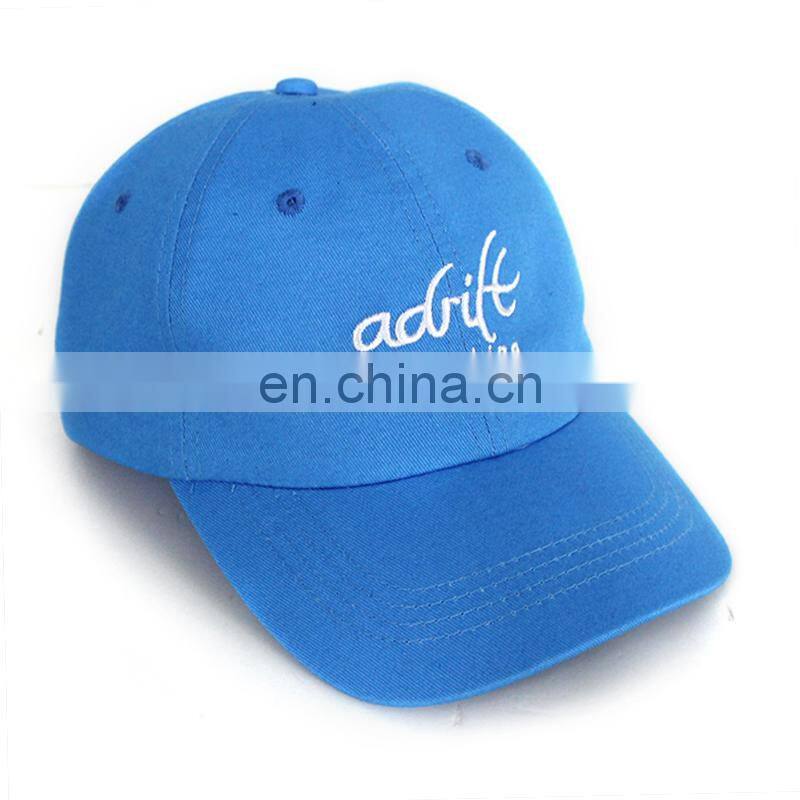 Custom New Style 6 Panel Unstructured Flat Embroidery Dad Hat