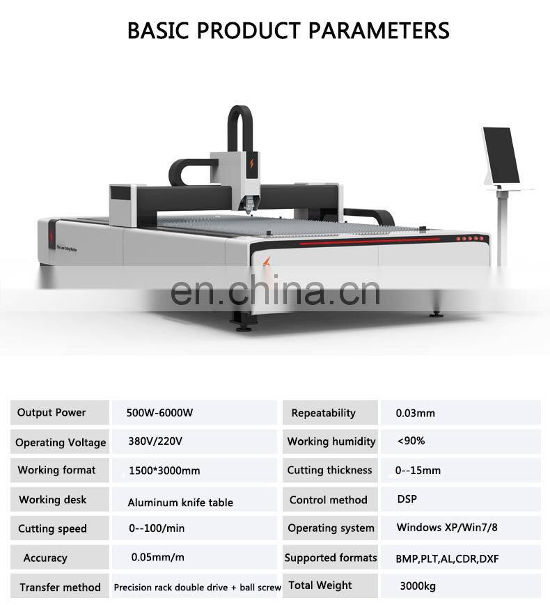 Free training fiber laser cutting machine with CE certification