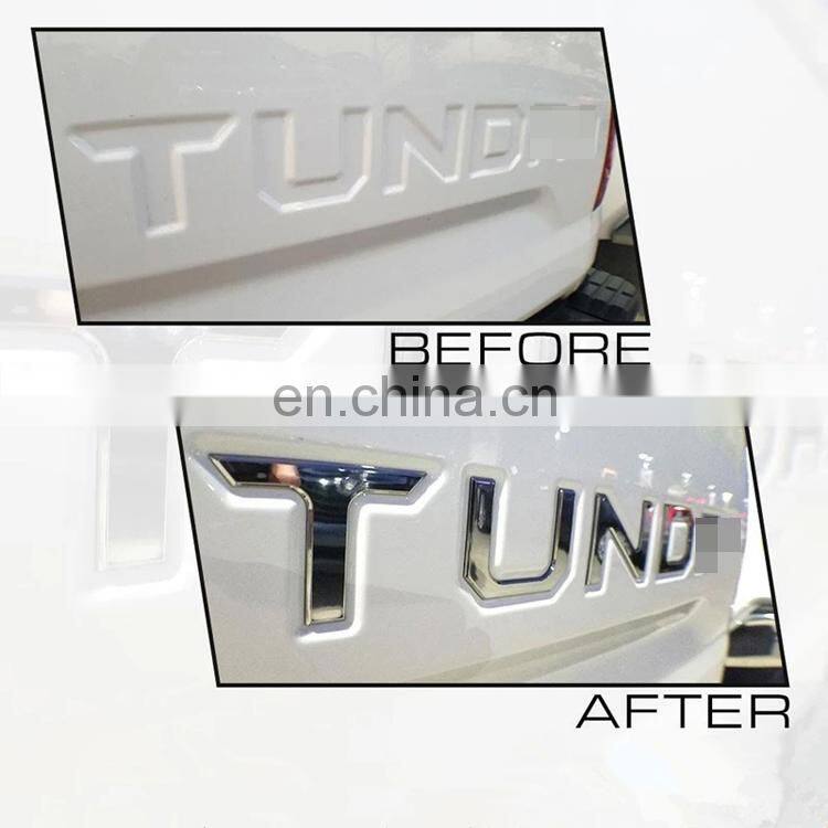 Chrome Trunk Tailgate Letter Insert 3D Sticker For Tundra 2014+