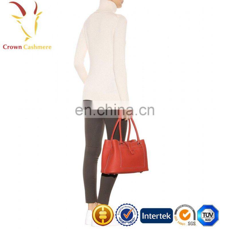 Light Pink Cashmere Knitwear Womens Sweater Top