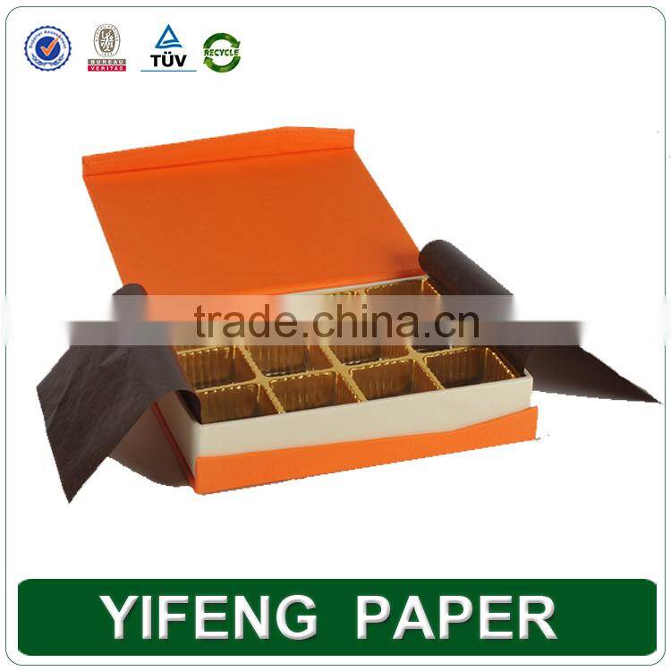 Yifeng 100% quanlity custom luxury printed cardboard chocolate gift box packaging