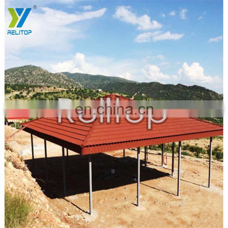 Custom-made Storm Resistant Old Metal Roofing Renovation Material  Stone Coated Steel In Cantonment House Bivouac House Roof