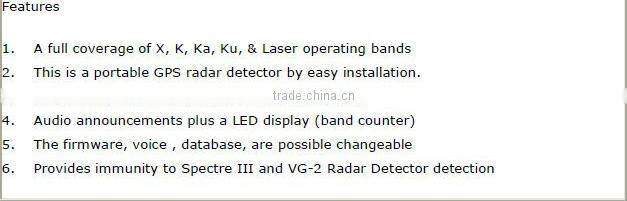 Auto radar detector review GPS CPD-380H Hot Seller 2013 From Conqueror
