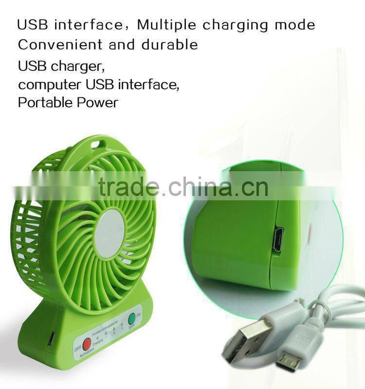 Rechargable Mini USB Fan with Customized LED Message