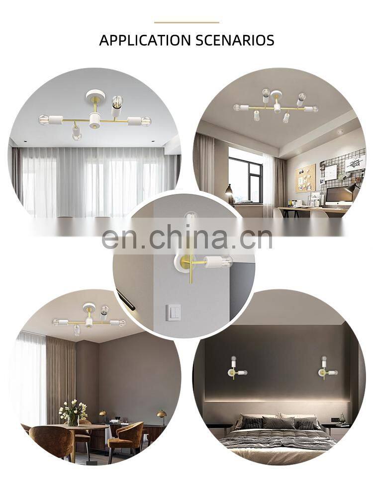 HUAYI Creative Design Modern Retro Home Hotel Simple 6 Lamp Holder Decorative Led Ceiling Lamp