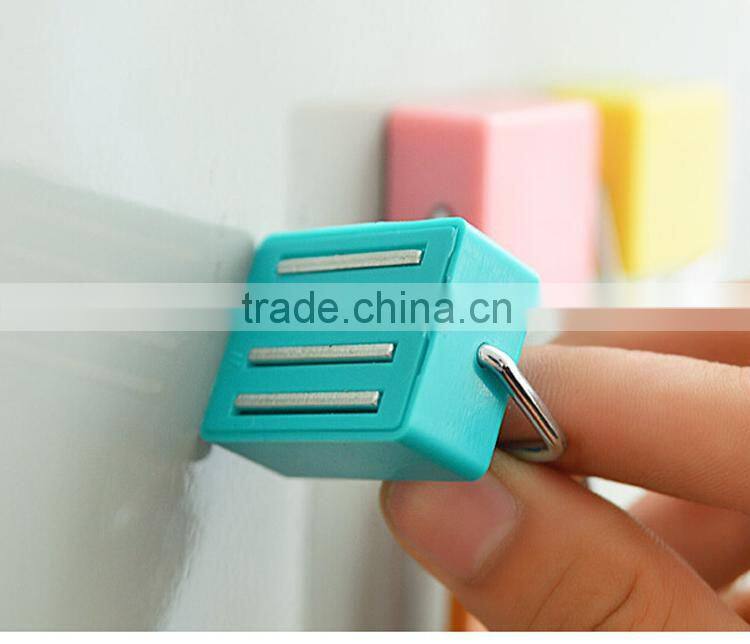 Powerhouse Yellow Pink Blue Color Metal Door Magnet Hook