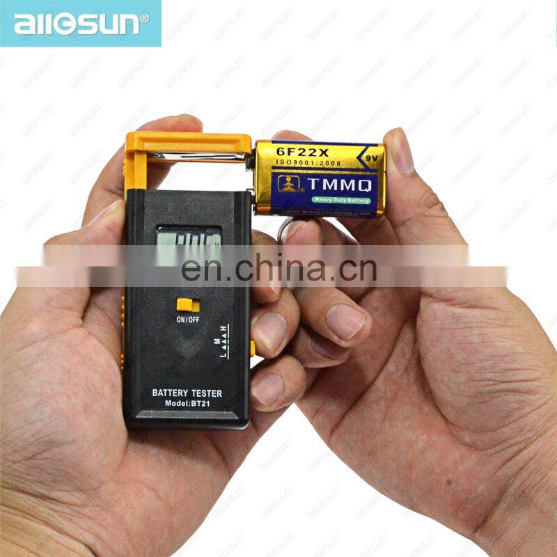 Allsun BT21 9V AAA AA Electronic Device Battery Tester check output voltage With LED Display Batteries Voltage tester