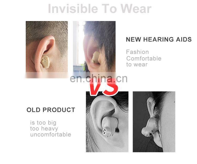 Micro rechargeable cic hearing aid with charger