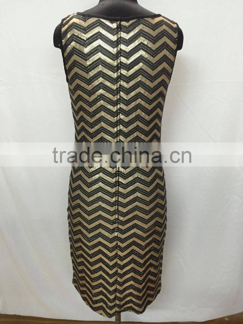 2016 new machine embroidery fabric sleeveless west girl dress