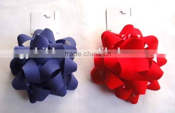Colorful Strip Grosgrain Star Ribbon Bow with LED lights for Christmas/party/Garment/Wedding Gift Packing Decoration