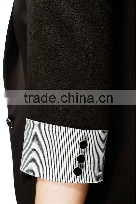 Black slim suit for women