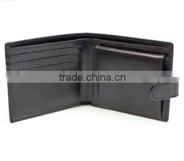 Top quality luxury soft leather coin purses / folding calf leather wallets for men