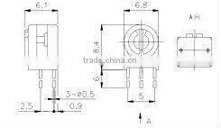 3329S single-turn 250V 0.5w rated power 5k 50k high power potentiometer