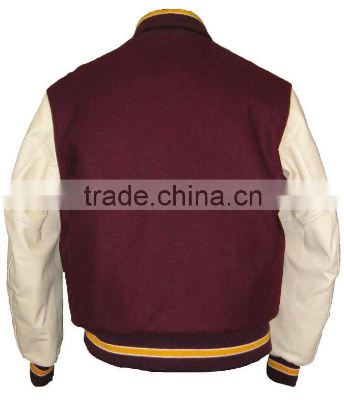 classic varsity letterman college jacket premium 100% wool