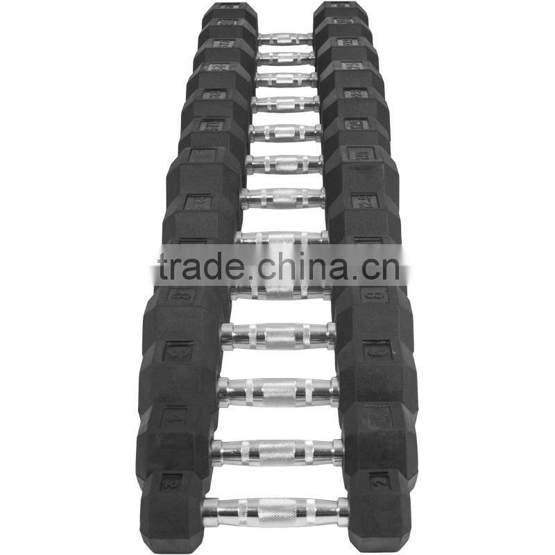 Hex Rubber Dumbbell 2kg-32.5kg