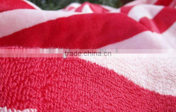 100% cotton stripe printed beach towel/2013 promotional beach towel