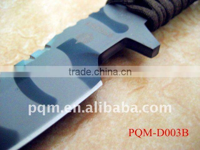 Damascus hunting camouflage color survival knife 003B