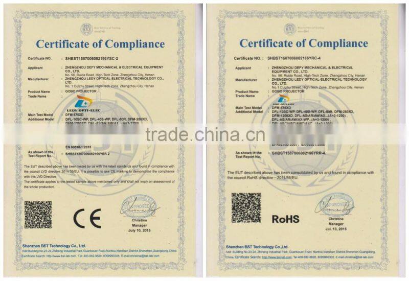 Sign logo projector in mall 40W black color light beam projector