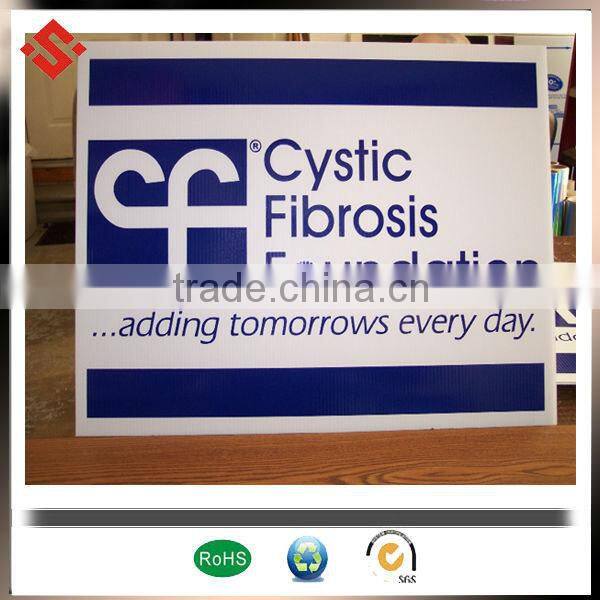 18*24 coroplast garden yard sign with wire stake