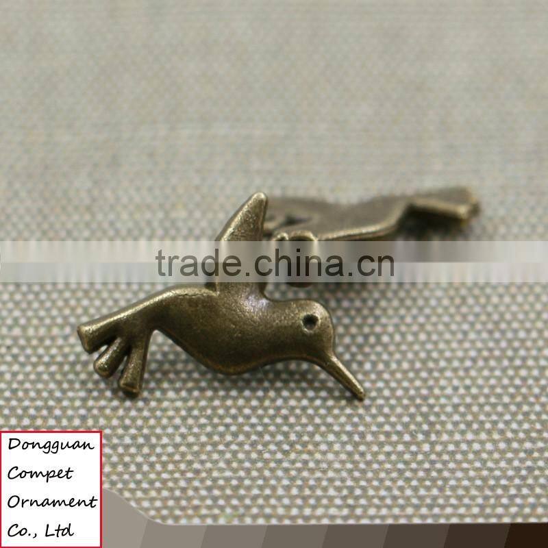 Wholesale metal accessories diy zinc alloy hummingbird bird pendant