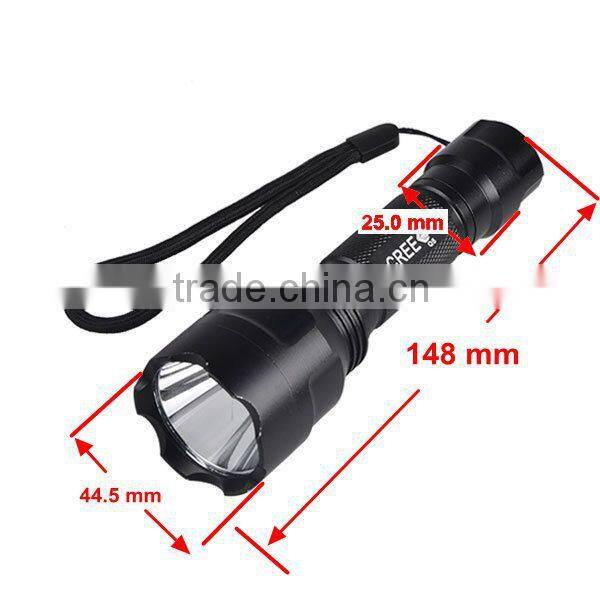 C8 XM-L LED T6 Torch Rechargeable Battery 5 Mode Flashlight 1000 lumens