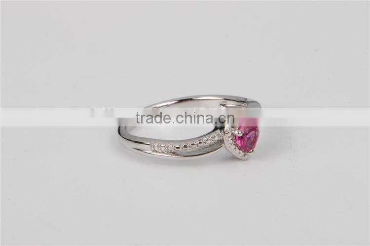 Hot selling 925 silver ring with orange stone for gift