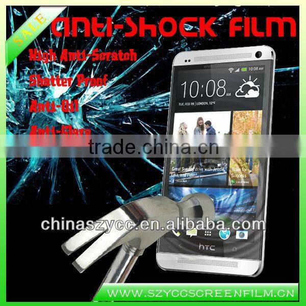 2013 New Products PAC 4-6H Hardness Factory Supply Anti-shatter Screen Film For HTC one