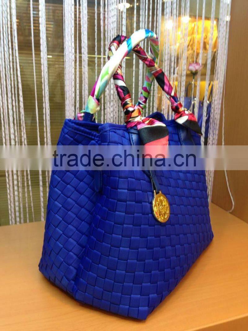 Cheaper Nylon Foldable Bag Woven Nylon Handbag Ladies