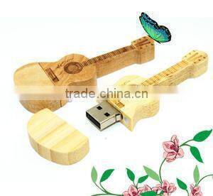 wooden guitar shape usb flash drive , wood usb flash drive 8gb, guirat shape usb flash drive 8gb with custom logo