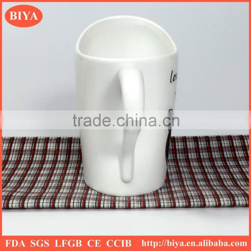 cartoon mug wholesales custom white sublimation coffee ceramic cups with handle porcelain coffee mug