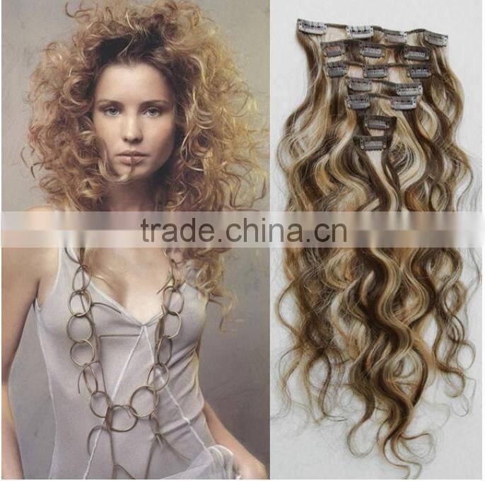 8"-30"hot sell fashionable afro curly clip in extensions