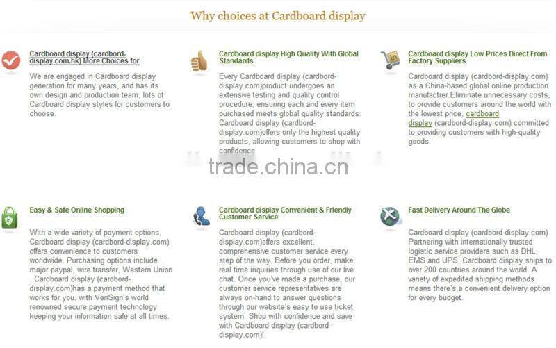 Pos custom printed decorative and fancy retail promotional plant cardboard display