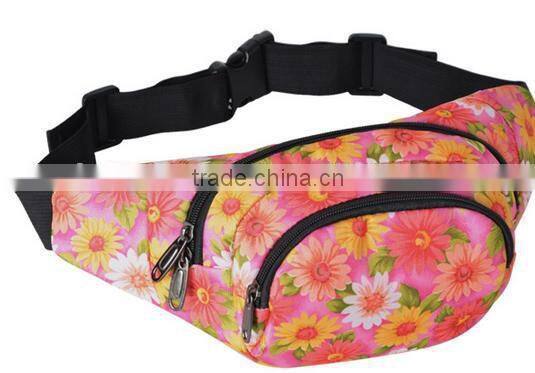 Factory wholesale hot fashion ready stock printed waist bag for sport and leisure