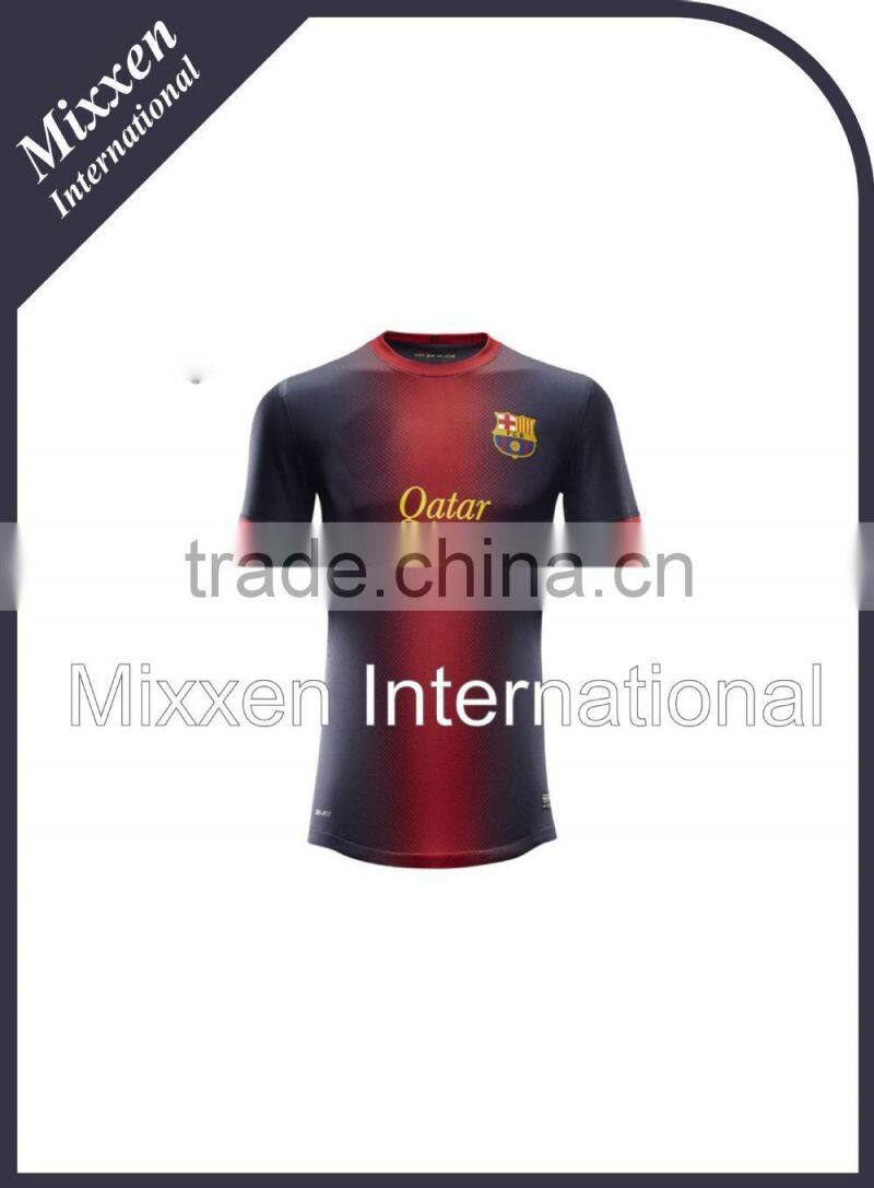 high quality soccer uniform/ red