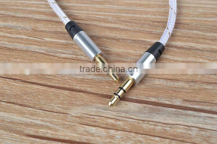 Crystal braided Aux Cable for samsung mobile