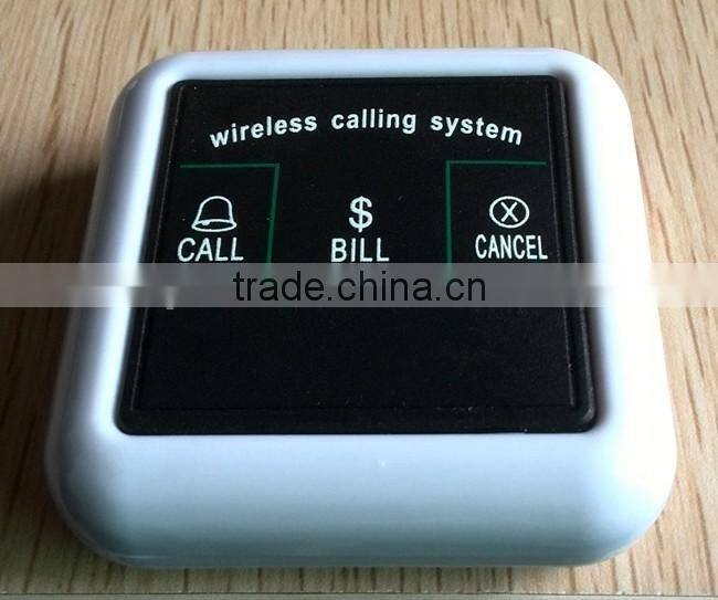 Wireless Guest Paging System -NEW Table Wireless Call Bell Made In China For Cafe/Coffee Paging CE Passed