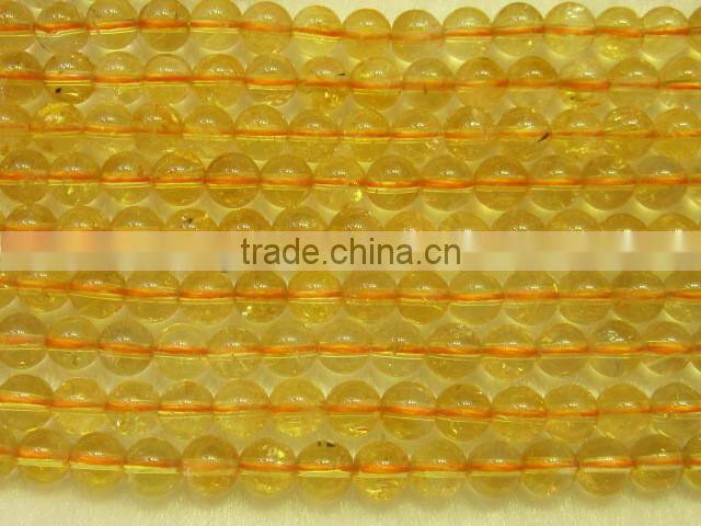 natural gemstone AB grade Citrine round beads