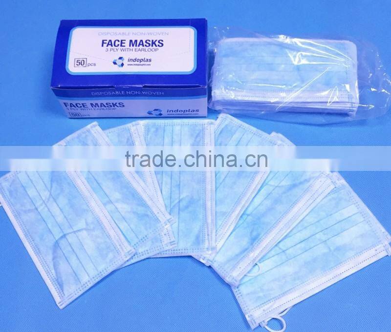 Earloop surgical disposable face mask
