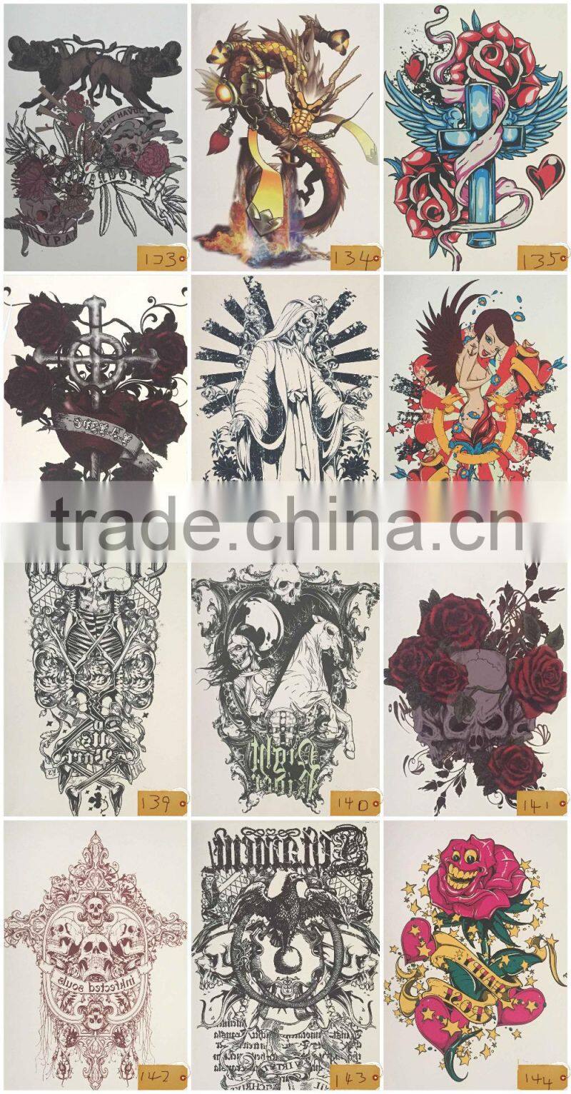 High Quality Letter Gold Flash Metallic Metal Custom Water Transfer Temporary Tattoo Stickers Body Art