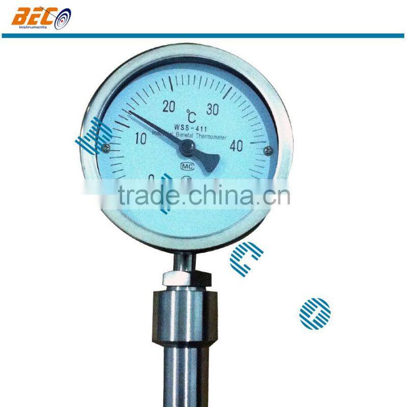 WSS temperature measuring gauge instruments with base WSS-411C