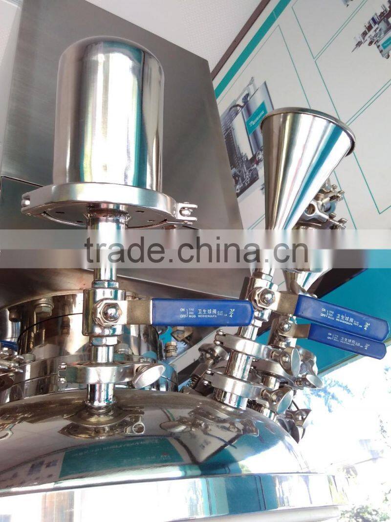 Factory supply price of stainless steel vacuum emulsifying mixer for cosmetic/ cream