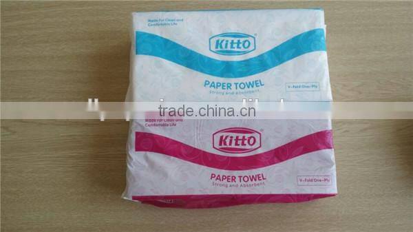 Blue single fold hand paper towel